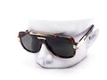 Retro Metal Brow Bar Shield Aviator Sunglasses