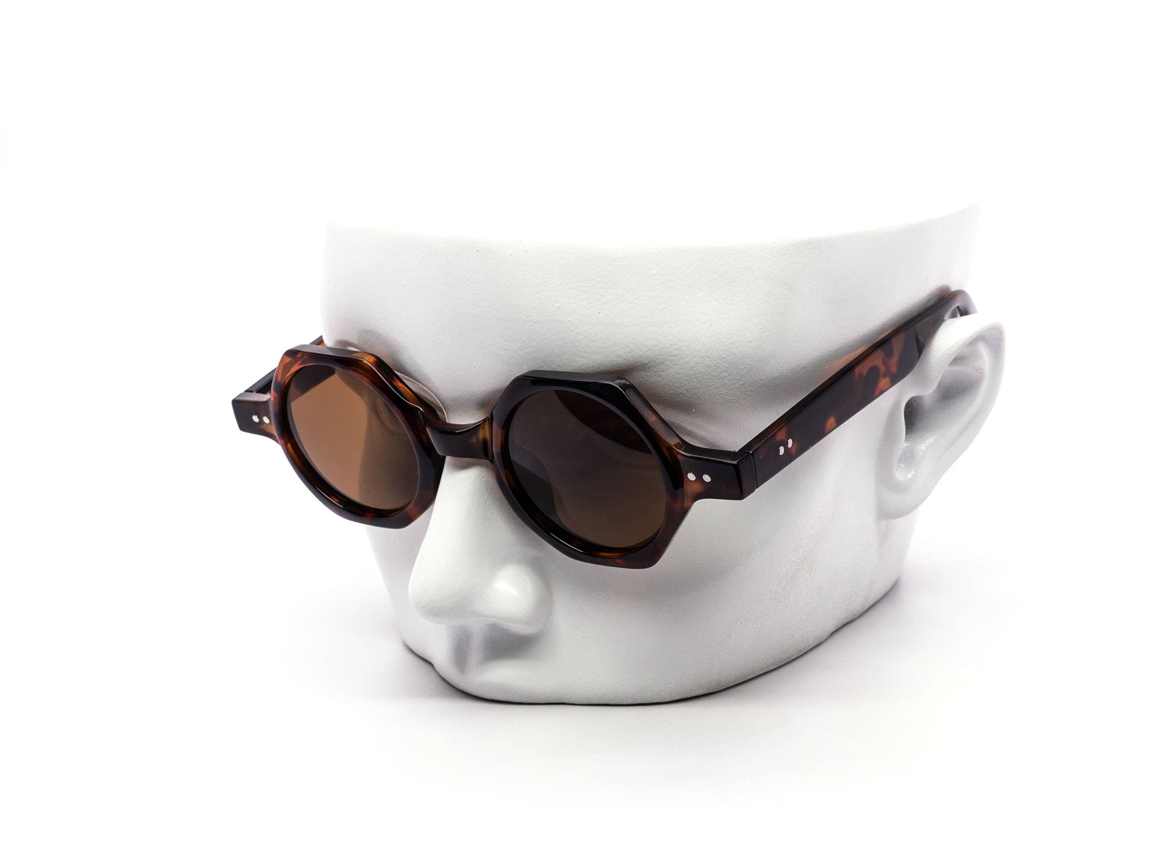 Retro Chunky Octagon Frame Sunglasses