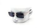 Rimless Rounded Rectangle Gradient Lens Sunglasses