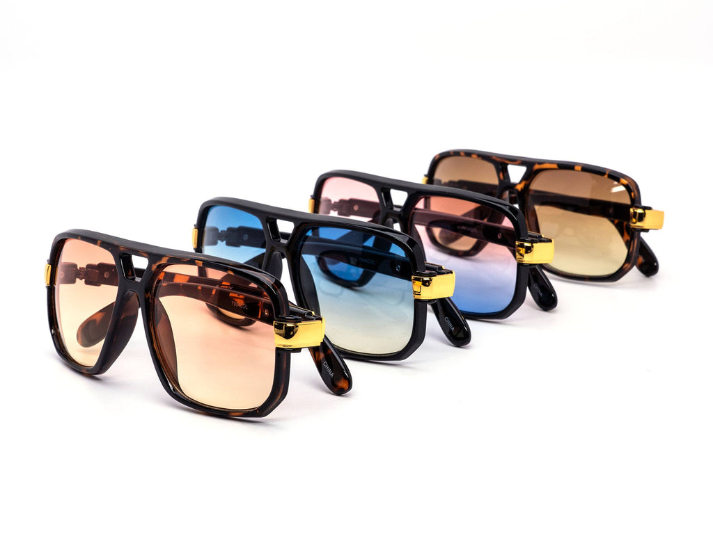 Retro Big Boss Aviator Duo-tone Sunglasses