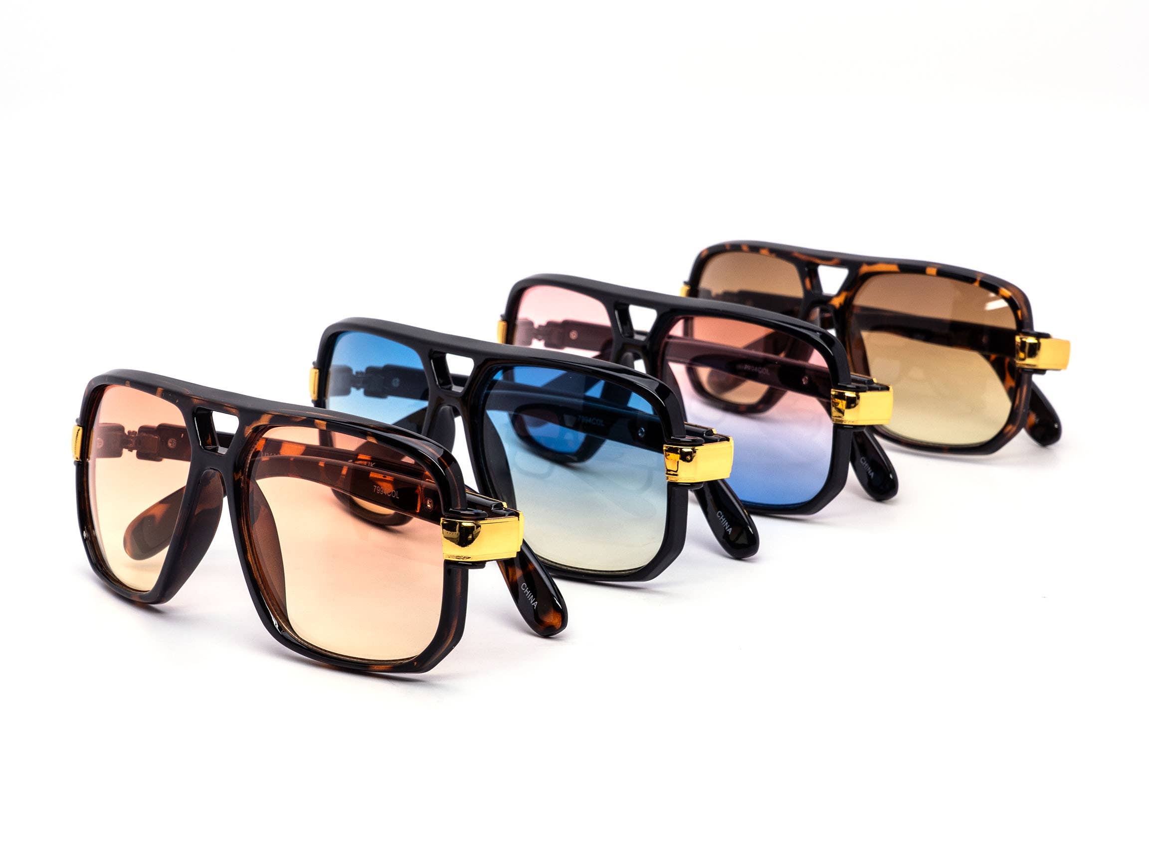 Retro Big Boss Aviator Duo-tone Sunglasses