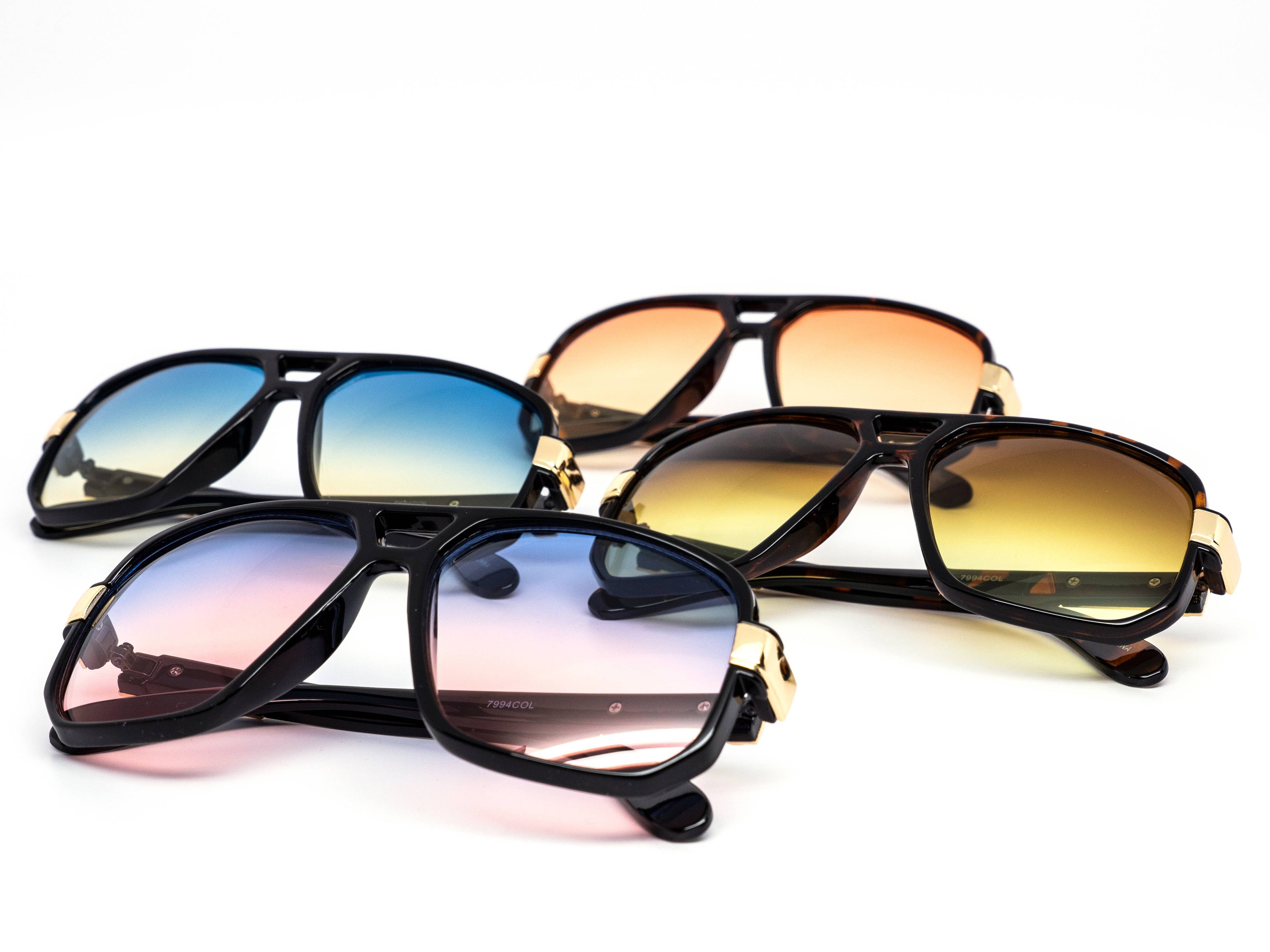 Retro Big Boss Aviator Duo-tone Sunglasses
